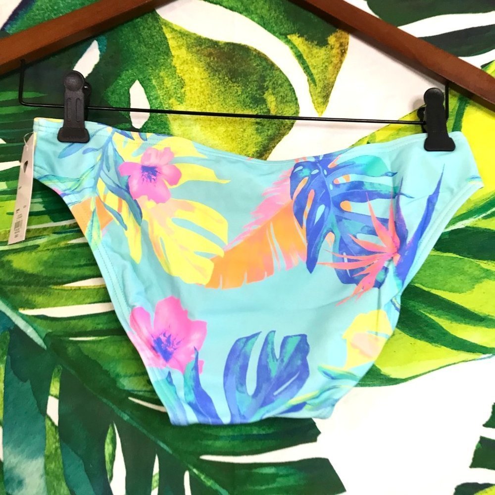 Nwt SO Juniors M Swim Tropical Floral Summer Vacation Hawaii Bikini Bottom